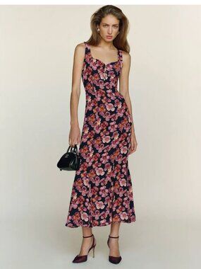 Reformation Laine Dress Blue - Size 0